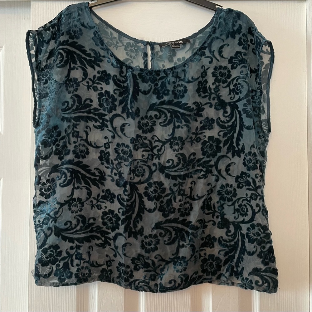 Forever 21 Boxy Sheer Blouse